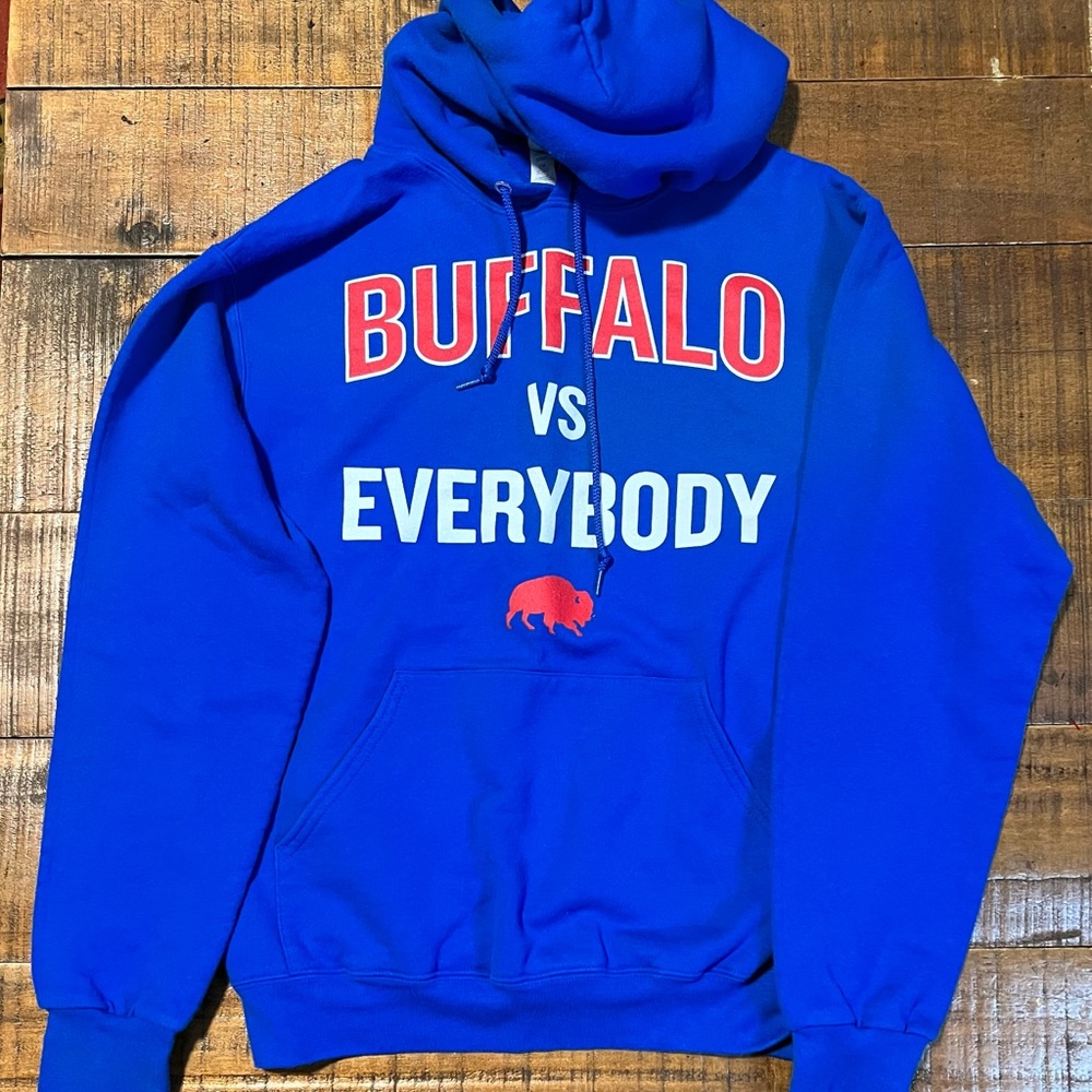 Buffalo Bills vs. Everybody Hoodie size Small (19x23.3)